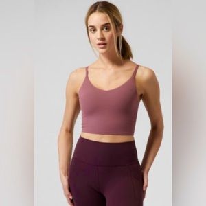 ATHLETA NWT and NWOT Elation V-Neck Crop A-C Color: Tawny Rose